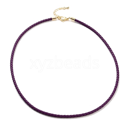 Braided Round Imitation Leather Bracelets Making BJEW-H610-01G-10-1