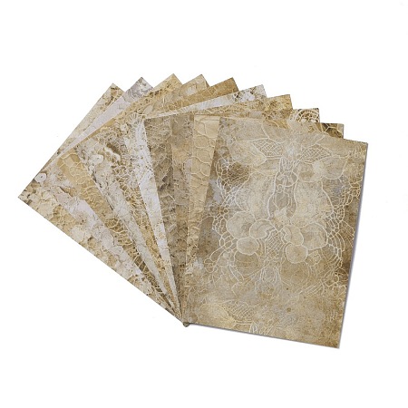 30 Sheets 10 Styles Vintage Lace Flower Scrapbook Paper Pads DIY-C081-01B-1