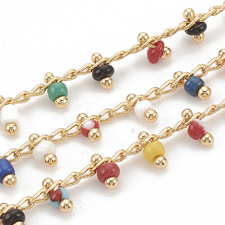 Handmade Seed Beaded Chains CHC-N015-13A-1