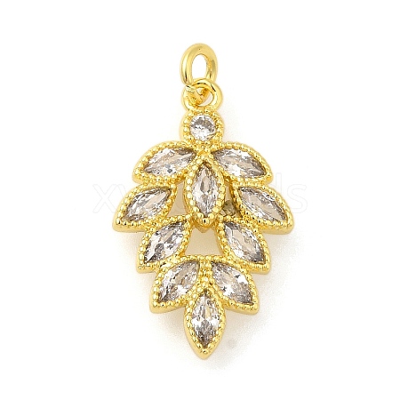 Rack Plating Brass Micro Pave Cubic Zirconia Pendants KK-S396-50G-1