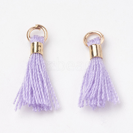 Polycotton(Polyester Cotton) Tassel Pendant Decorations FIND-S275-28G-1