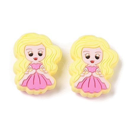 Princess Food Grade Silicone Focal Beads SIL-A008-05A-1