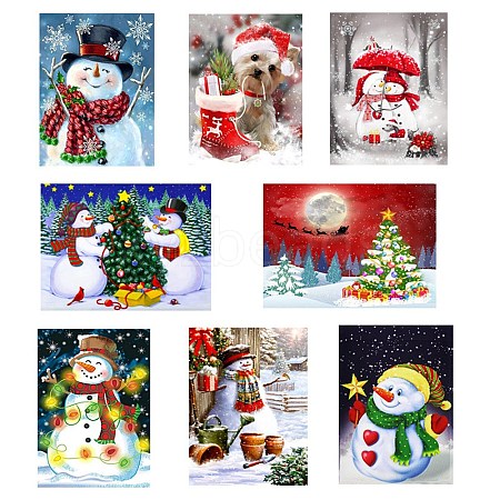 DIY Christmas Theme Diamond Painting Kits DIY-U002-02K-1