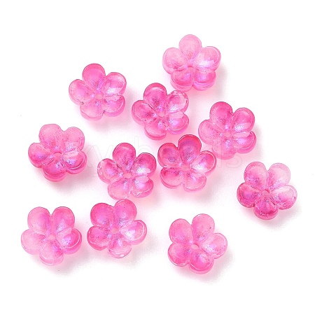Dyed & Heated Glass Bead Caps GLAA-C042-01G-1
