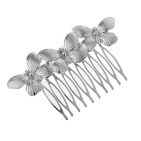 Butterfly Alloy Hair Combs PW-WGF37AD-02-1