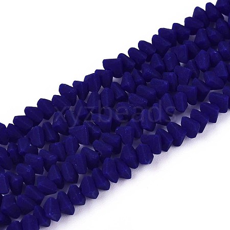 Frosted Opaque Glass Beads Strands GLAA-N017-4mm-20-1