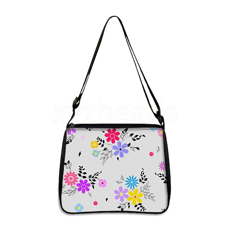 Flower Printed Polyester Shoulder Bags PW-WG4B978-10-1