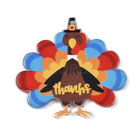 Thanksgiving Day Theme Acrylic Pendants OACR-Q101-04E-1