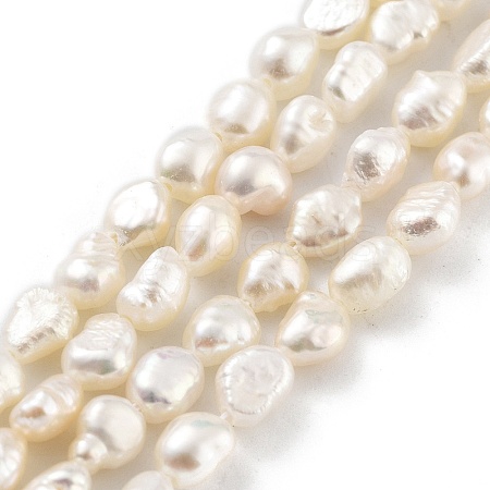 Natural Cultured Freshwater Pearl Beads Strands PEAR-P062-32C-1