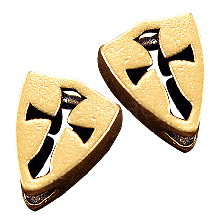 2Pcs Brass European Beads KK-DC0004-48-1