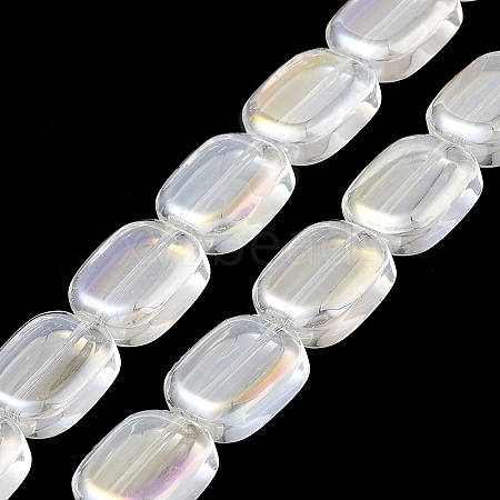 Transparent Electroplate Glass Bead Strands EGLA-P049-02A-AB02-1