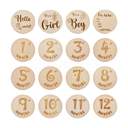 Basswood Milestone Cards WOOD-TA0001-41C-1