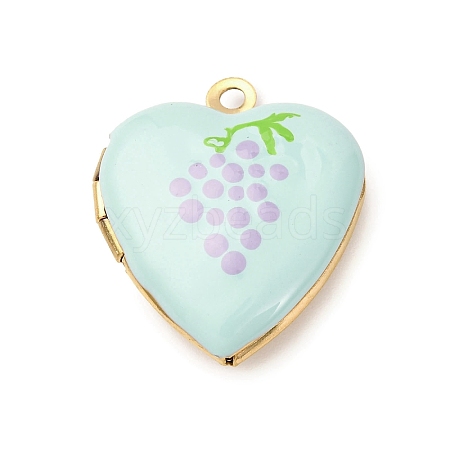 304 Stainless Steel Heart Locket Pendants STAS-Z168-02G-01-1