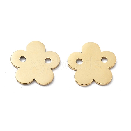 304 Stainless Steel Laser Cut Flower Connector Charms STAS-M111-12G-03-1