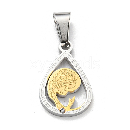 PVD Vacuum Plating 304 Stainless Steel Pendants STAS-D087-03GP-1