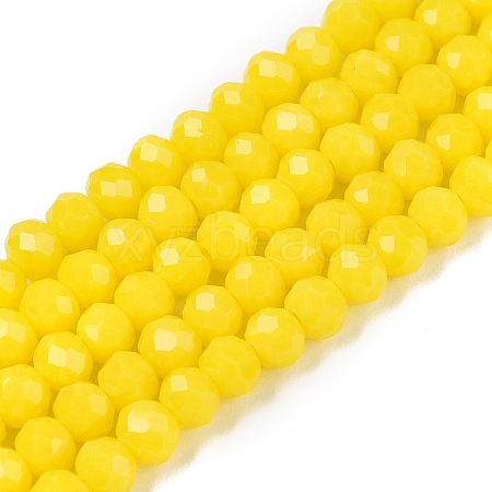 Opaque Solid Color Imitation Jade Glass Beads Strands EGLA-A044-P4mm-D04-1