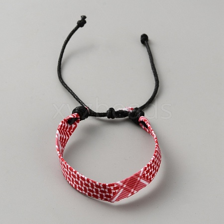 Ethnic Style Polyester Cord Braided Bracelets for Men Women BJEW-WH0022-66B-1