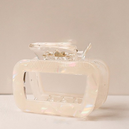 Rectangle Acrylic Claw Hair Clips PW-WG0A2D8-01-1