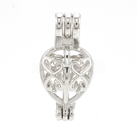 Alloy Bead Cage Pendants PALLOY-S062-48P-1