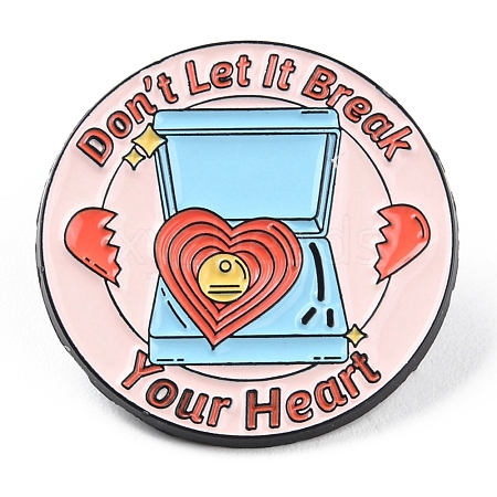 Word Don't Let It Break Your Heart Enamel Pins JEWB-D015-01A-1