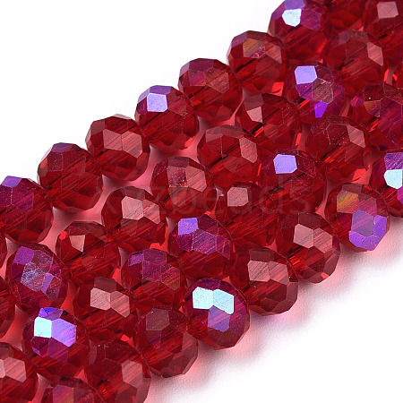 Electroplate Glass Beads Strands LS-EGLA-A034-T8mm-L20-1