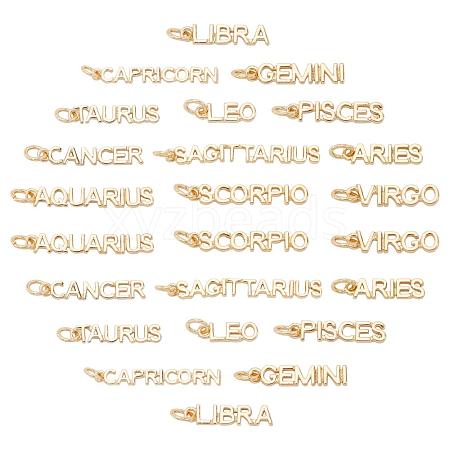 24Pcs 12 Style Brass Pendants KK-PH0002-57-1