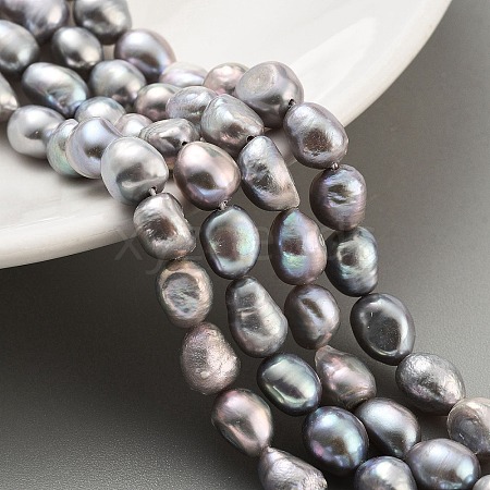 Dyed Natural Cultured Freshwater Pearl Beads Strands PEAR-P062-28D-1