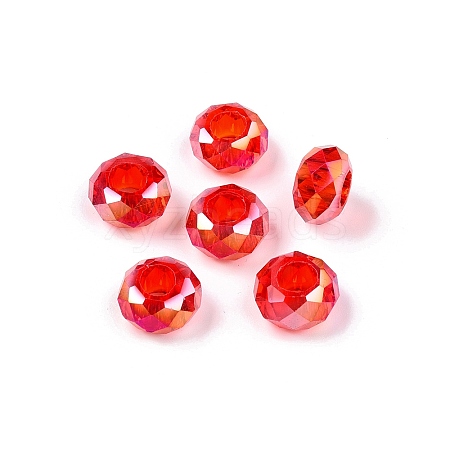 Transparent Glass European Beads GPDL-N005-D14mm-A04-1