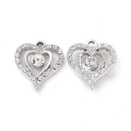 Alloy Crystal Rhinestone Pendants ALRI-H004-06P-1