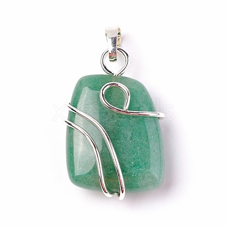 Natural Green Aventurine Pendants G-I220-D03-1