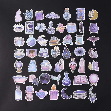 50Pcs Magic Theme PVC Waterproof Stickers Set STIC-C003-10B-1