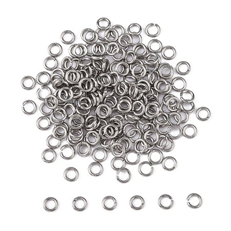 Tarnish Resistant 304 Stainless Steel Open Jump Rings STAS-Q186-02-4x0.8mm-1