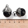 Natural Obsidian Sphere Pendants G-Q163-07AS-06-3