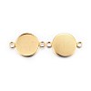 201 Stainless Steel Cabochon Connector Settings STAS-F191-15G-E-2