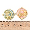 Epoxy Resin & Shell Connector Charms KK-K380-11C-G-3