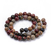 Natural Polychrome Jasper/Picasso Stone/Picasso Jasper Beads Strands X-G-S259-23-6mm-2