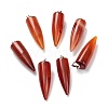 Natural Red Agate Pointed Pendants G-D040-01P-B02-1