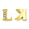 Alloy Gold Rhinetone Letters Nail Stud Cabochons MRMJ-S047-023-M-3