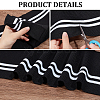 95% Polyester & 5% Stripe Pattern Elastic Fiber Ribbing Fabric for Cuffs FIND-WH0016-36C-5