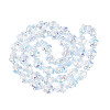 Electroplate Transparent Glass Beads Strands EGLA-N055-04A-3