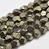 Natural Pyrite Beads Strands G-F197-02-7x7mm-1