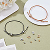 4 Sets 2 Colors Stainless Steel Silicone Bayonet Clasps STAS-AR0002-63-4
