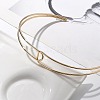 Iron Open Cuff Choker Necklaces for Women NJEW-M085-02G-5