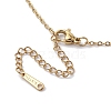304 Stainless Steel and Acrylic Imitation Shell Pendant Necklaces NJEW-JN04706-5