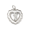 Brass Pave Natural White Shell Religion Pendants KK-S522-23P-B-1
