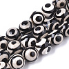 Tibetan Style 3-Eye dZi Beads Strands TDZI-R001-01-1