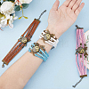 4Pcs 4 Colors PU Leather Cord Multi-strand Bracelets Set BJEW-FI0001-06-5