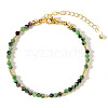 Bohemian Style Faceted Round Natural Ruby in Zoisite Bead Bracelets Women's Fashion Jewelry LW5248-4-1