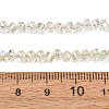 Electroplate Transparent Glass Beads Strands GL-CBA7A17-01A-12-3
