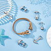 6Pcs 6 Styles 304 Stainless Steel Anchor Hook Clasps STAS-UN0050-80-2